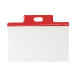 SEI PASS 3 S - Porta badge - per 95 x 60 mm - cordino - rosso (pacchetto di 100)