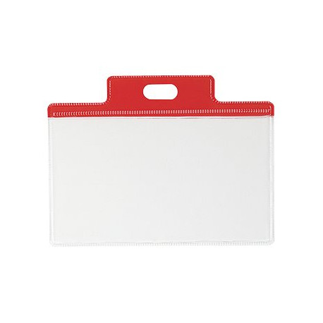 SEI PASS 3 S - Porta badge - per 95 x 60 mm - cordino - rosso (pacchetto di 100)