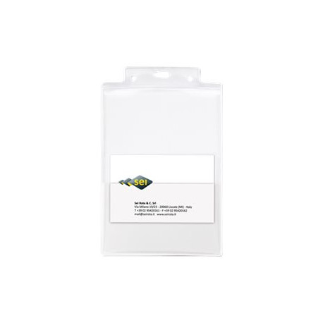 SEI PASS 6 ST A6 - Porta badge - per 100 x 150 mm - bianco (pacchetto di 50)