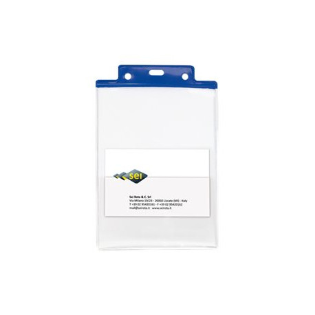 SEI PASS 6 ST A6 - Porta badge - per 100 x 150 mm - blu (pacchetto di 50)