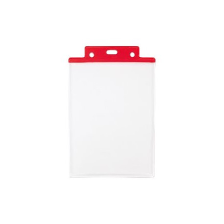 SEI PASS 7 S A5 - Porta badge - per 150 x 210 mm - rosso (pacchetto di 50)