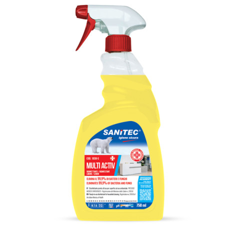 Sgrassatore disinfettante Multi Activ Limone - 750 ml - Sanitec