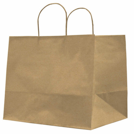 Shopper - maniglie cordino - 32 x 20 x 33 cm - carta biokraft - avana - Mainetti Bags - conf. 25 pezzi