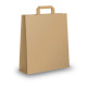 Shopper - maniglie piattina - 18 x 8 x 25 cm - carta kraft - avana - Mainetti Bags - conf. 25 pezzi