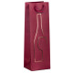 Shopper portabottiglie - con manici in corda - 12 x 37 x 9 cm - rosso - Rex Sadoch