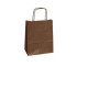 Shopper Twisted - maniglie cordino - 22  x 10 x 29 cm - carta kraft - marrone - Mainetti Bags - conf. 25 pezzi