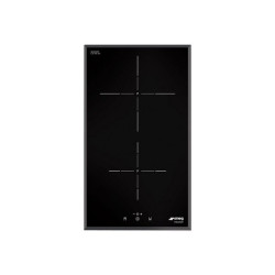 Smeg SI5322B - Piano cottura a induzione - 2 piastre - Nicchia - larghezza: 27 cm - profondità 49 cm - nero