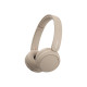 Sony WH-CH520 - Cuffie con microfono - over ear - Bluetooth - senza fili - beige