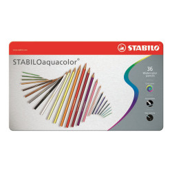 STABILO aquacolor - Pastello colorato - acquerello - colori brillanti - 2.8 mm (pacchetto di 36)