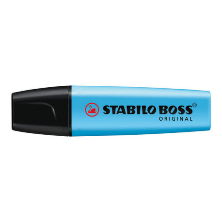 STABILO BOSS ORIGINAL - Evidenziatore - blu fosforescente - inchiostro base acqua - 2-5 mm