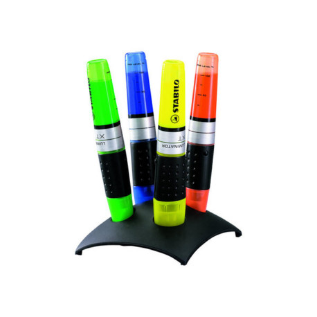 STABILO LUMINATOR - Evidenziatore - arancione fluorescente, giallo fluorescente, verde fluorescente, blu royal fosforescente - 