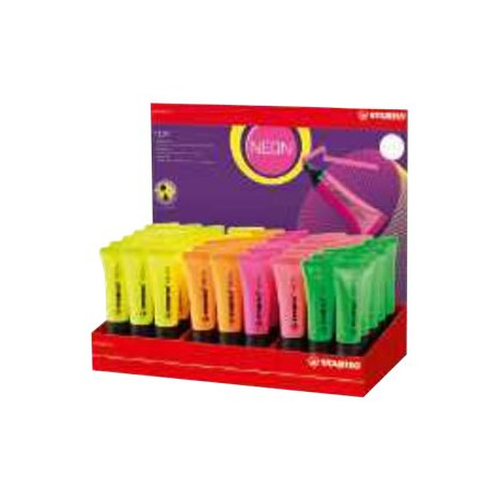 STABILO NEON - Evidenziatore - colori assortiti (pacchetto di 45)