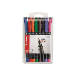 STABILO OHPen universal - Penna a punta sottile - permanente - per lucidi - colori assortiti - 0.4 mm - superfine (pacchetto di