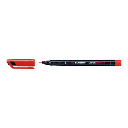 STABILO OHPen universal - Penna a punta sottile - permanente - per lucidi - rosso - 0.4 mm - superfine