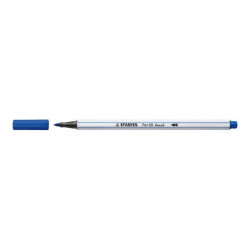 STABILO Pen 68 Brush - Penna con punta a pennello - blu oltremare - inchiostro base acqua