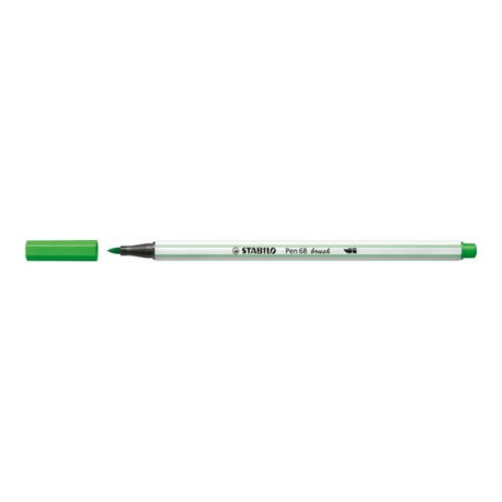 STABILO Pen 68 Brush - Penna con punta a pennello - verde chiaro - inchiostro base acqua