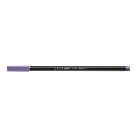 STABILO Pen 68 Premium metallic - Penna punta in fibra - per carta scura - viola metallizzato - inchiostro base acqua - 1.4 mm 