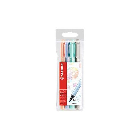 STABILO pointMax - Penna a punta sottile - light flesh, blu ghiaccio, verde ghiaccio, grigio chiaro freddo, colori pastello ass