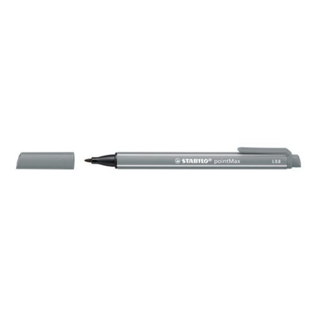 STABILO pointMax - Penna punta in fibra - nero - inchiostro base acqua - 0.8 mm - larga