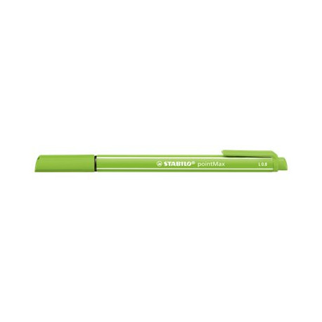 STABILO pointMax - Penna punta in fibra - verde foglia - inchiostro base acqua - 0.8 mm - larga