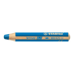 STABILO woody 3 in 1 - Pastello colorato - per vetro, pelle, metallo - blu - 10 mm