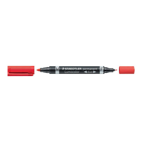 STAEDTLER Lumocolor duo - Pennarello a due punte - permanente - blu - 1.5 mm / 0.6 mm - medio / fine