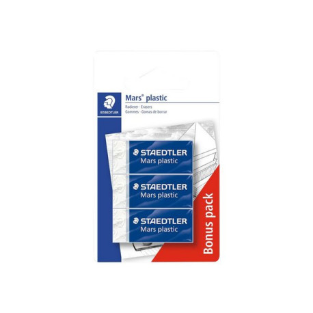 STAEDTLER Mars plastic - Gomma - polipropilene (pacchetto di 3)