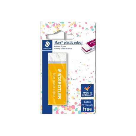 STAEDTLER Mars plastic colour - Gomma - 6.5 x 2.3 x 1.3 cm - bianco, sabbia