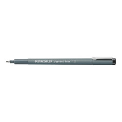 STAEDTLER pigment liner - Penna a punta sottile - non permanente - nero - inchiostro pigmentato - 1.2 mm