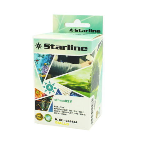 Starline - Cartuccia ink Compatibile per HP N.82 - Giallo - 69ml