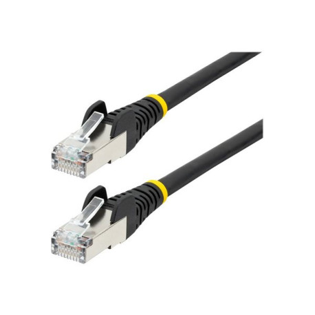 StarTech.com 1.5m CAT6a Ethernet Cable - Black - Low Smoke Zero Halogen (LSZH) - 10GbE 500MHz 100W PoE++ Snagless RJ-45 w/Strai