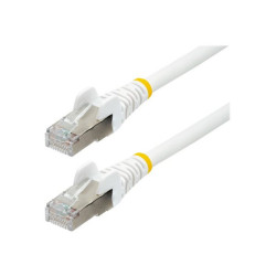 StarTech.com 1.5m CAT6a Ethernet Cable - White - Low Smoke Zero Halogen (LSZH) - 10GbE 500MHz 100W PoE++ Snagless RJ-45 w/Strai