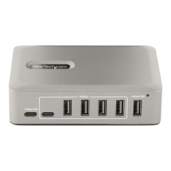 StarTech.com 10-Port USB-C Hub, 8x USB-A + 2x USB-C, Self-Powered w/ 65W Power Supply, USB 3.1 10Gbps Hub w/ BC1.2 Charging, De