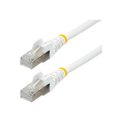 StarTech.com 10m CAT6a Ethernet Cable - White - Low Smoke Zero Halogen (LSZH) - 10GbE 500MHz 100W PoE++ Snagless RJ-45 w/Strain