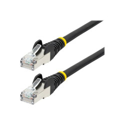 StarTech.com 1m CAT6a Ethernet Cable - Black - Low Smoke Zero Halogen (LSZH) - 10GbE 500MHz 100W PoE++ Snagless RJ-45 w/Strain 