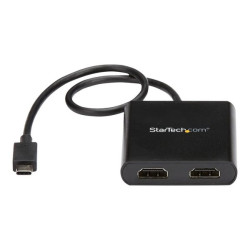 StarTech.com 2-Port Multi Monitor Adapter, USB-C to 2x HDMI Video Splitter, USB Type-C DP Alt Mode to HDMI MST Hub, Dual 4K 30H