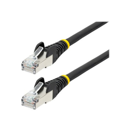 StarTech.com 2m CAT6a Ethernet Cable - Black - Low Smoke Zero Halogen (LSZH) - 10GbE 500MHz 100W PoE++ Snagless RJ-45 w/Strain 