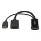 StarTech.com 4K 30Hz HDMI to DisplayPort Video Adapter w/ USB Power - 6 in - HDMI 1.4 (Male) to DP 1.2 (Female) Active Monitor 