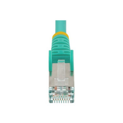 StarTech.com 50cm CAT6a Ethernet Cable - Aqua - Low Smoke Zero Halogen (LSZH) - 10GbE 500MHz 100W PoE++ Snagless RJ-45 w/Strain