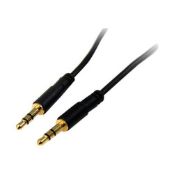 StarTech.com 6 ft Slim 3.5mm Stereo Audio Cable - M/M - 3.5mm Male to Male Audio Cable for your Smartphone, Tablet or MP3 Playe