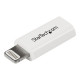 StarTech.com Adattatore connettore dongle Micro USB ad Apple Lightning a 8 pin per iPhone / iPad / iPod - Bianco - Adattatore L