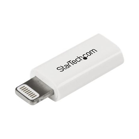 StarTech.com Adattatore connettore dongle Micro USB ad Apple Lightning a 8 pin per iPhone / iPad / iPod - Bianco - Adattatore L