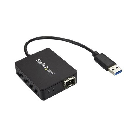 StarTech.com Adattatore di rete USB 3.0 a Fibre ottiche Gigabit Ethernet - Convertitore SFP con slot aperto - Adattatore di ret