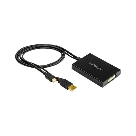 StarTech.com Adattatore mini DisplayPort a Dual Link DVI - Alimentato via USB - Convertitore Attivo DVI - Nero - Convertitore v