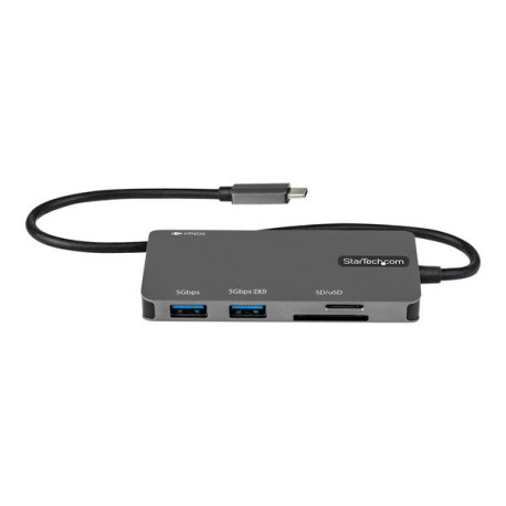 StarTech.com Adattatore multiporta USB C  - Da USB-C a 4K HDMI, 100W Power Delivery Pass-through, slot SD/MicroSD, Hub USB 3.0 