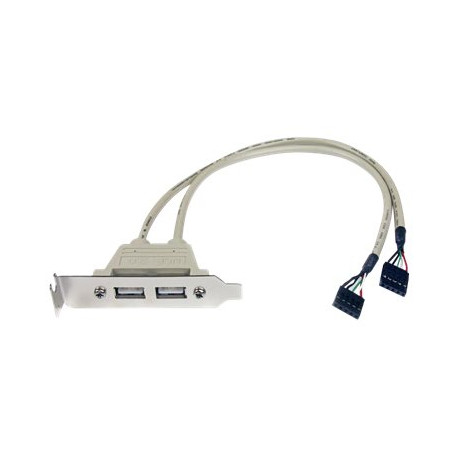 StarTech.com Adattatore piastra slot basso profilo 2 porte USB A femmina - Pannello USB - USB (F) a 5 pin in linea (F)