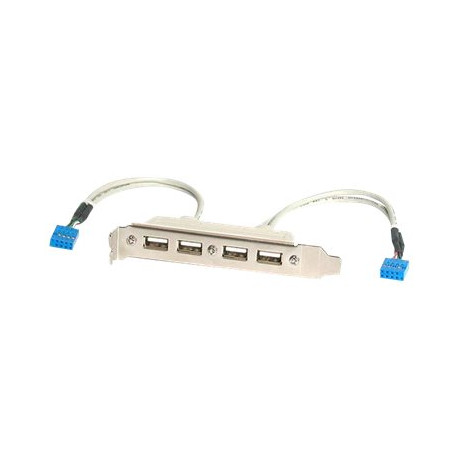 StarTech.com Adattatore piastra slot USB A femmina 4 porte - Pannello USB - USB (F) a IDC a 9 pin (F)