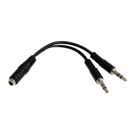 StarTech.com Adattatore splitter cuffie a 4 pin da 3,5 mm a 2x 3,5 mm a 3 pin - F/M - Ripartitore cuffia - mini jack stereo mas