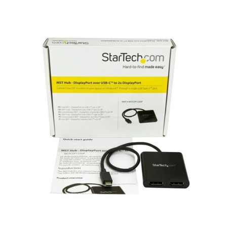 StarTech.com Adattatore Splitter MST Hub - USB-C a 2 porte DisplayPort Multi-Monitor - Adattatore DisplayPort - USB-C (M) a Dis