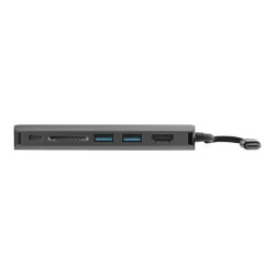 StarTech.com Adattatore USB C multiporta - USB-C a 4K HDMI, 3x USB 3.0 Hub, SD/SDHC, GbE, 60W PD - Mini dock portatile - VERSIO